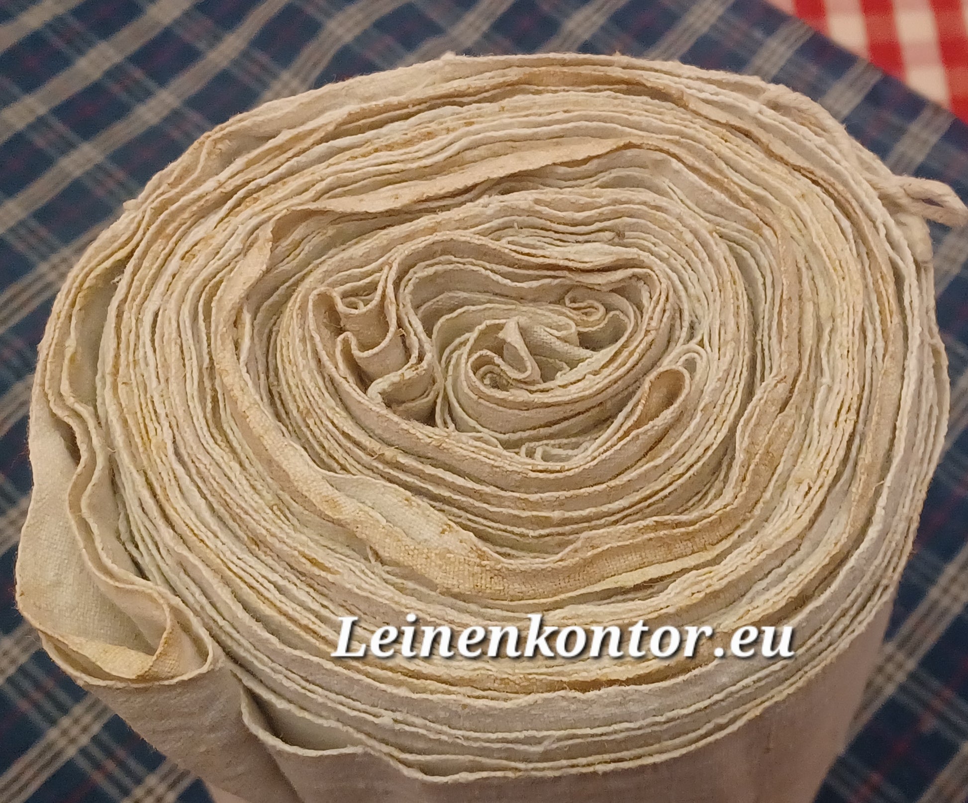 Leinenballen Ansicht gerollte Außenseite