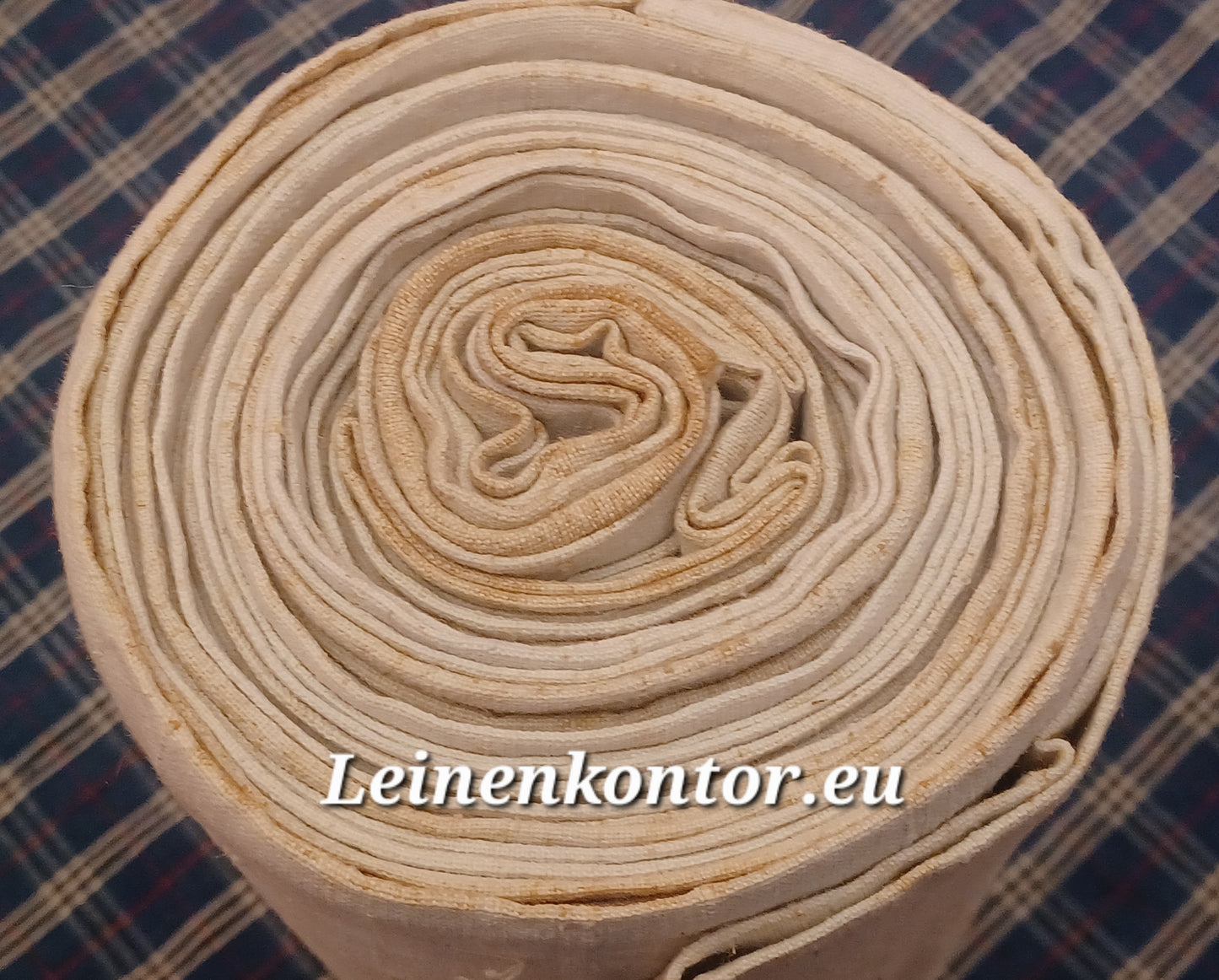 Leinenballen Ansicht gerollte Außenseite