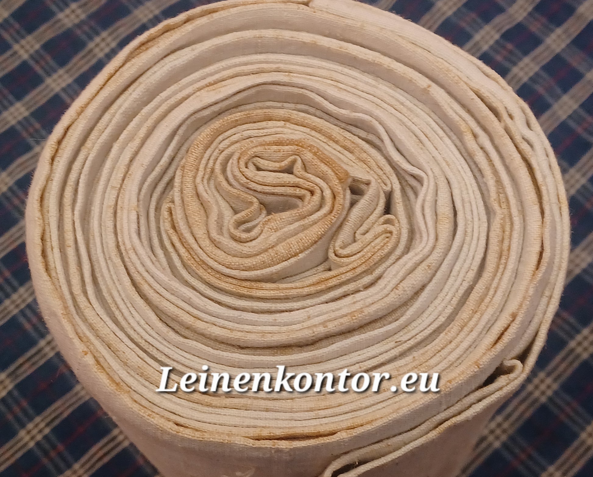 Leinenballen Ansicht gerollte Außenseite