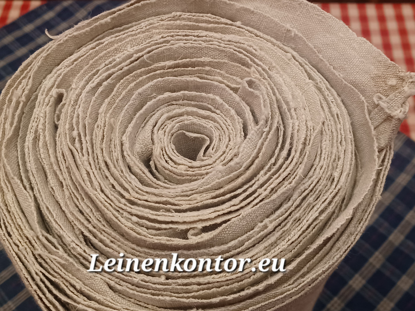 Leinenballen Ansicht gerollte Außenseite