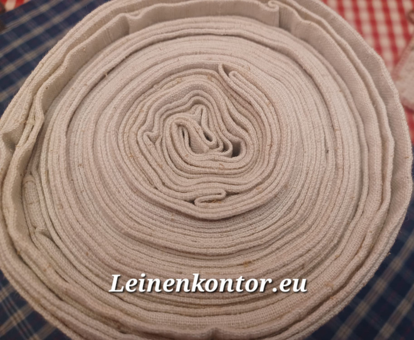 Leinenballen Ansicht gerollte Außenseite