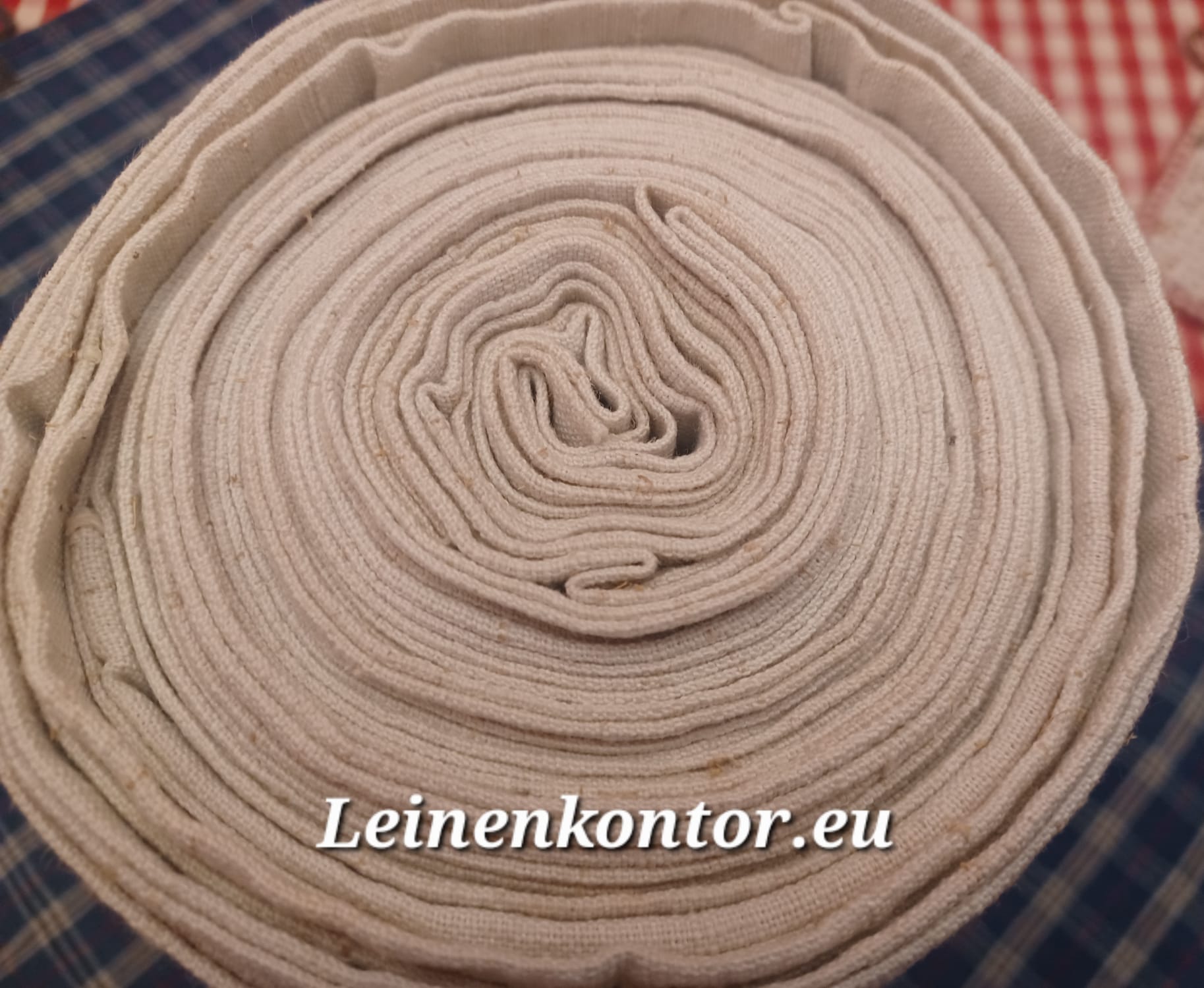 Leinenballen Ansicht gerollte Außenseite