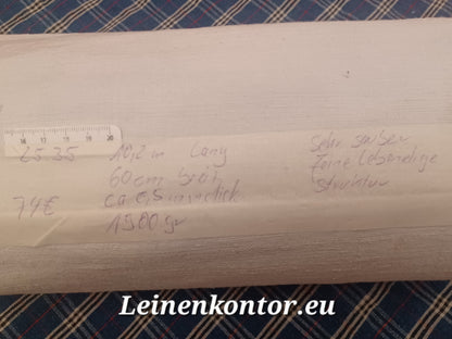 Leinenballen mit Etikett (Beschreibung)