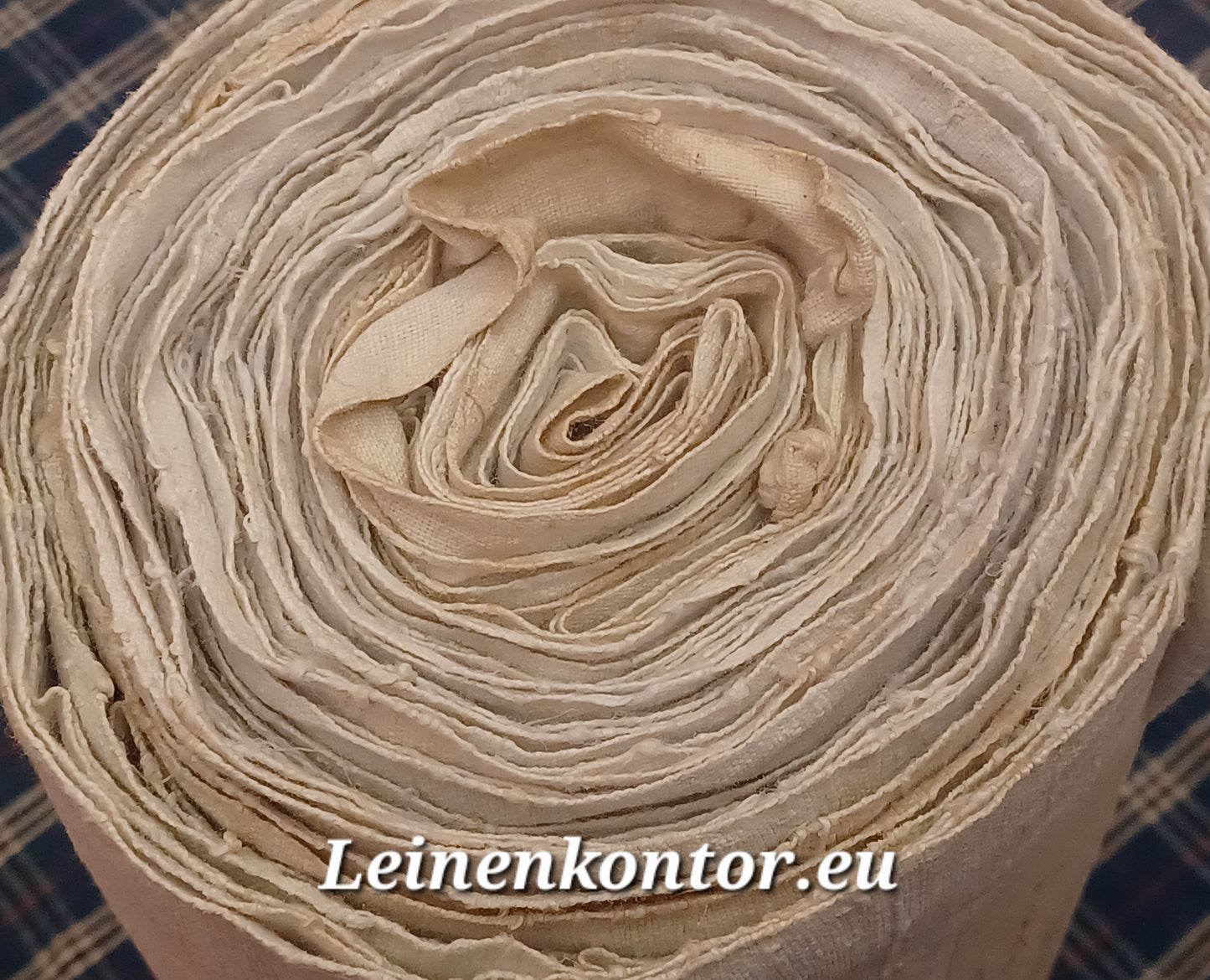 Leinenballen Ansicht gerollte Außenseite