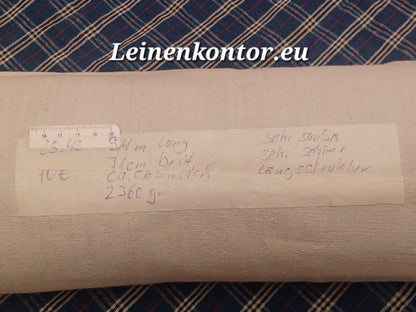 Leinenballen mit Etikett (Beschreibung)