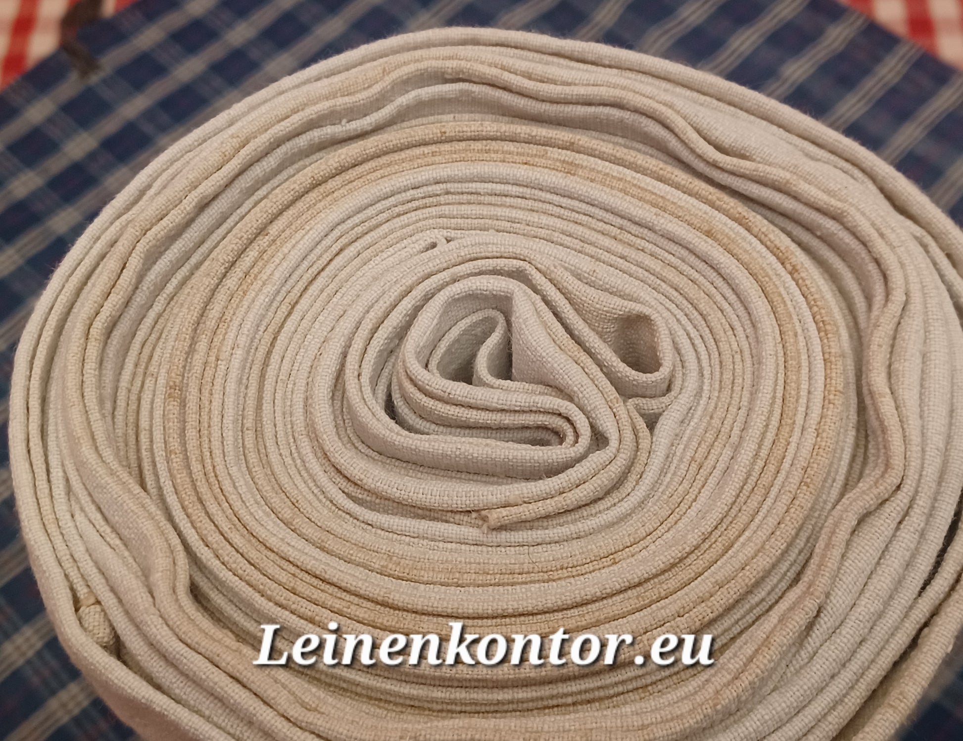 Leinenballen Ansicht gerollte Außenseite