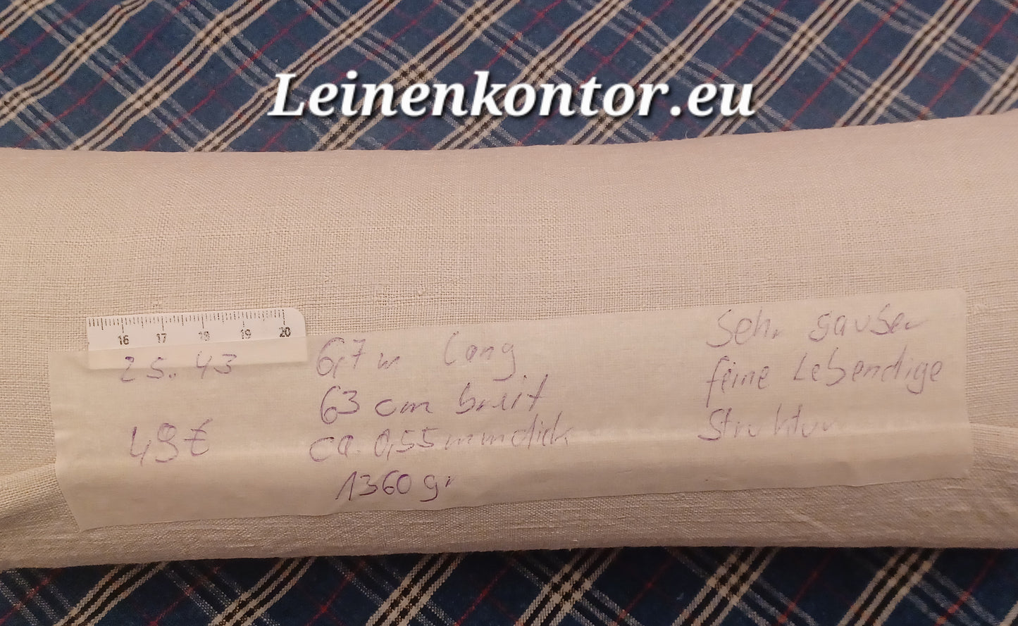 Leinenballen mit Millimeterskala 15 Fäden auf ein cm.
