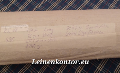 Leinenballen mit Etikett (Beschreibung)