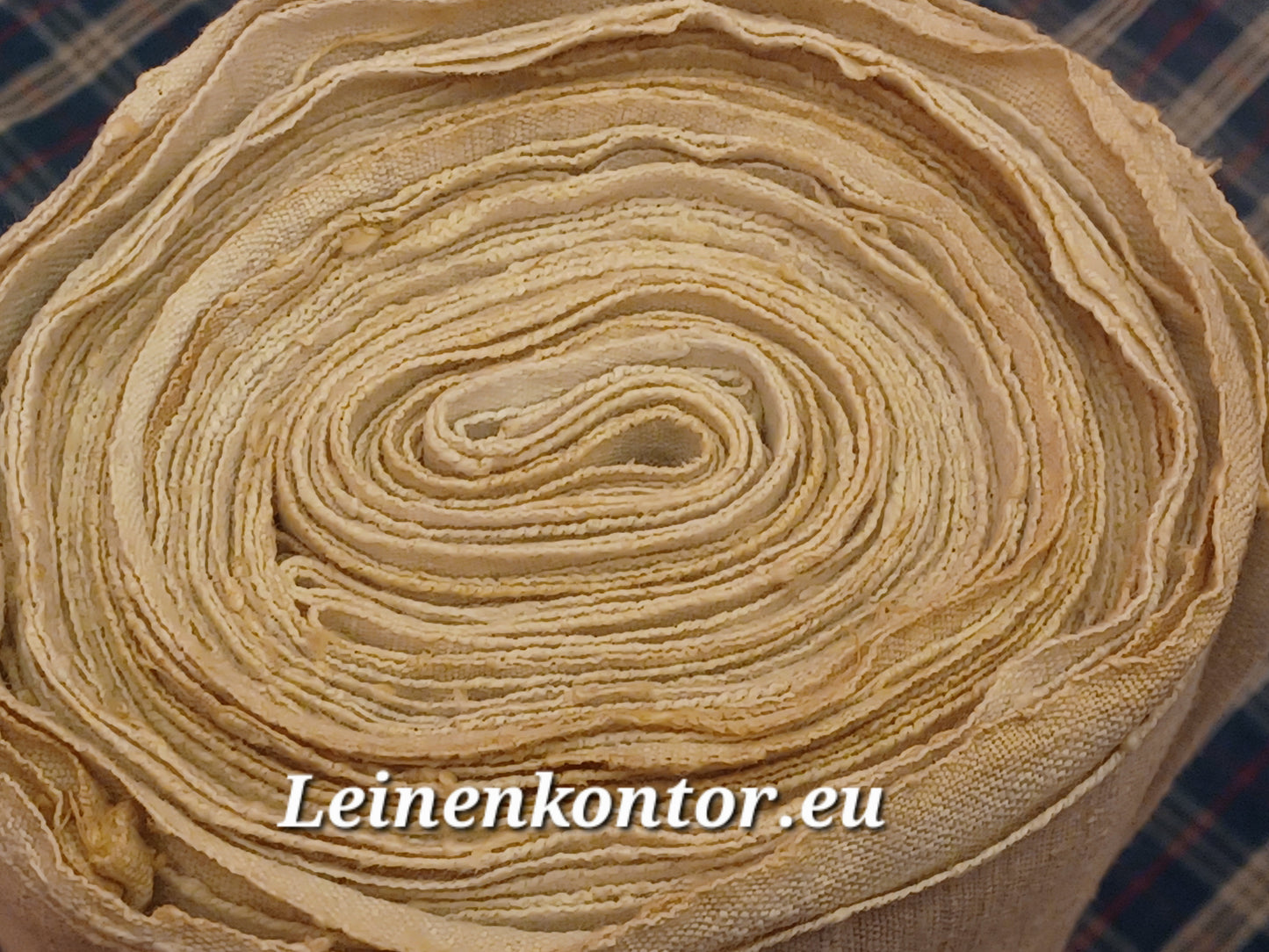 Leinenballen Ansicht gerollte Außenseite