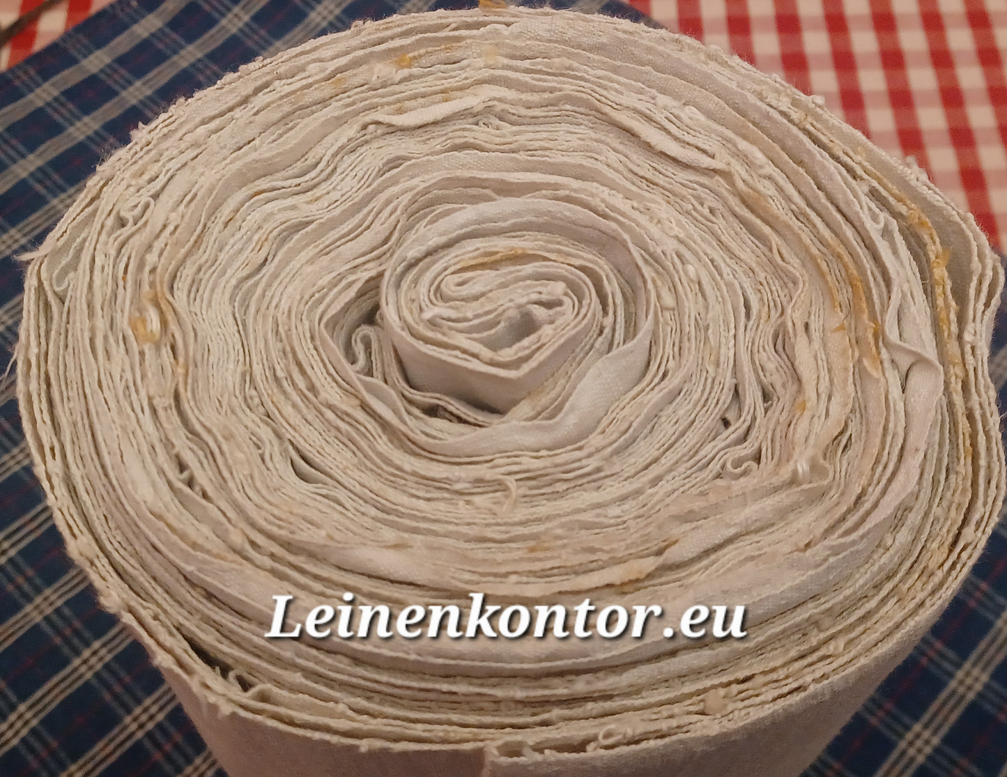 Leinenballen Ansicht gerollte Außenseite