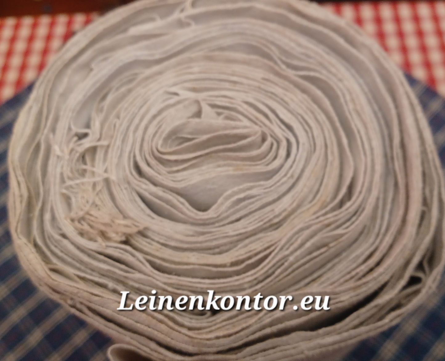 Leinenballen Ansicht gerollte Außenseite