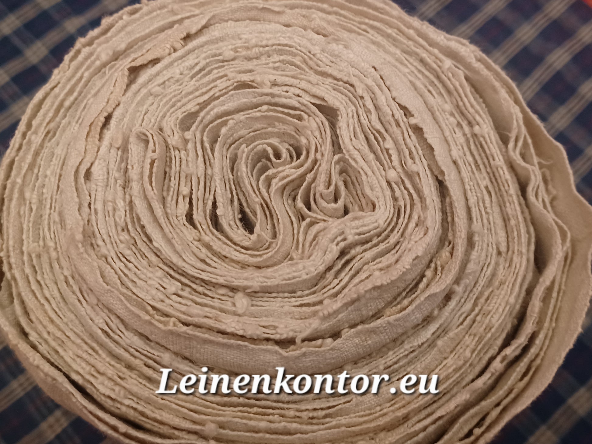 Leinenballen Ansicht gerollte Außenseite