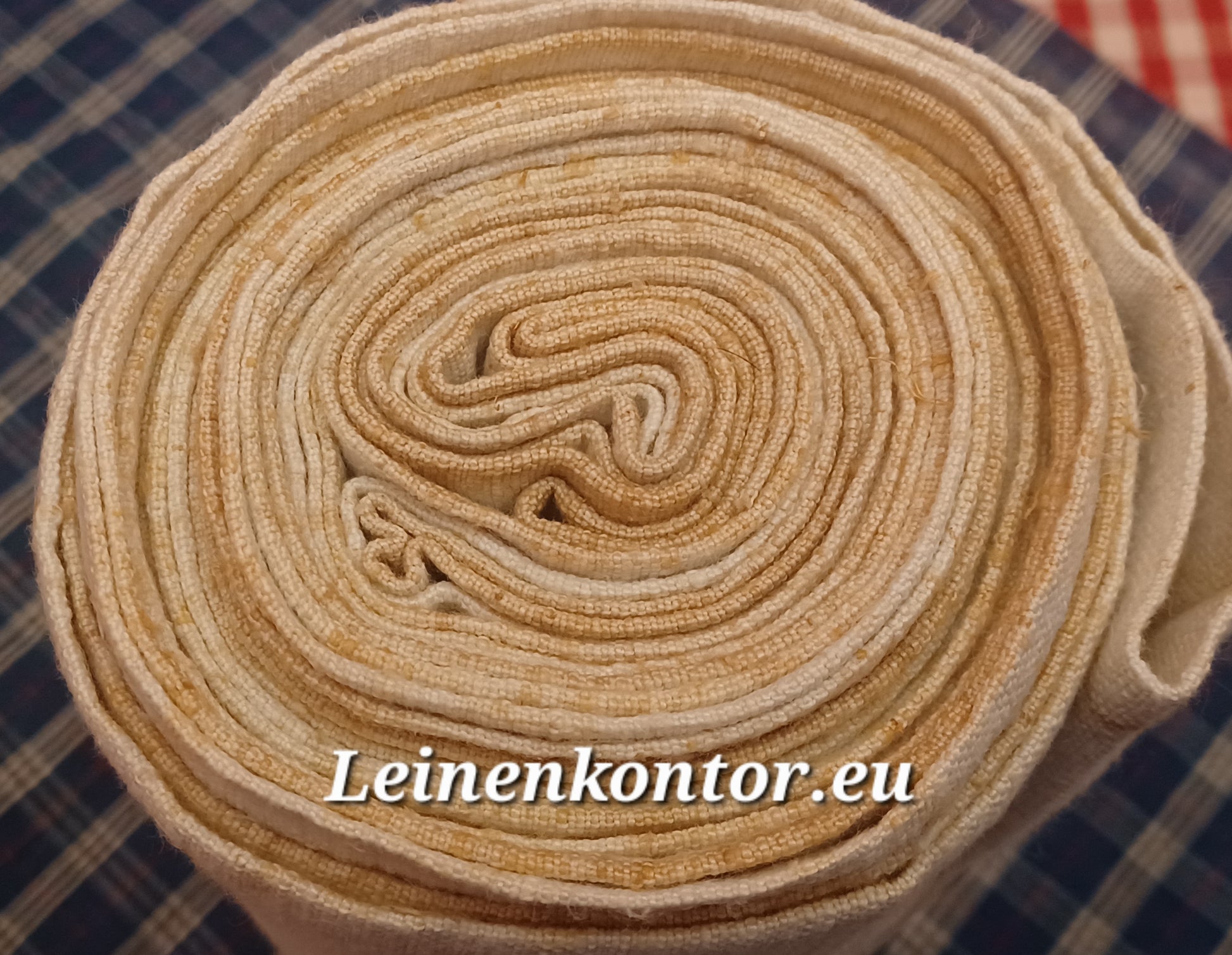 Leinenballen Ansicht gerollte Außenseite