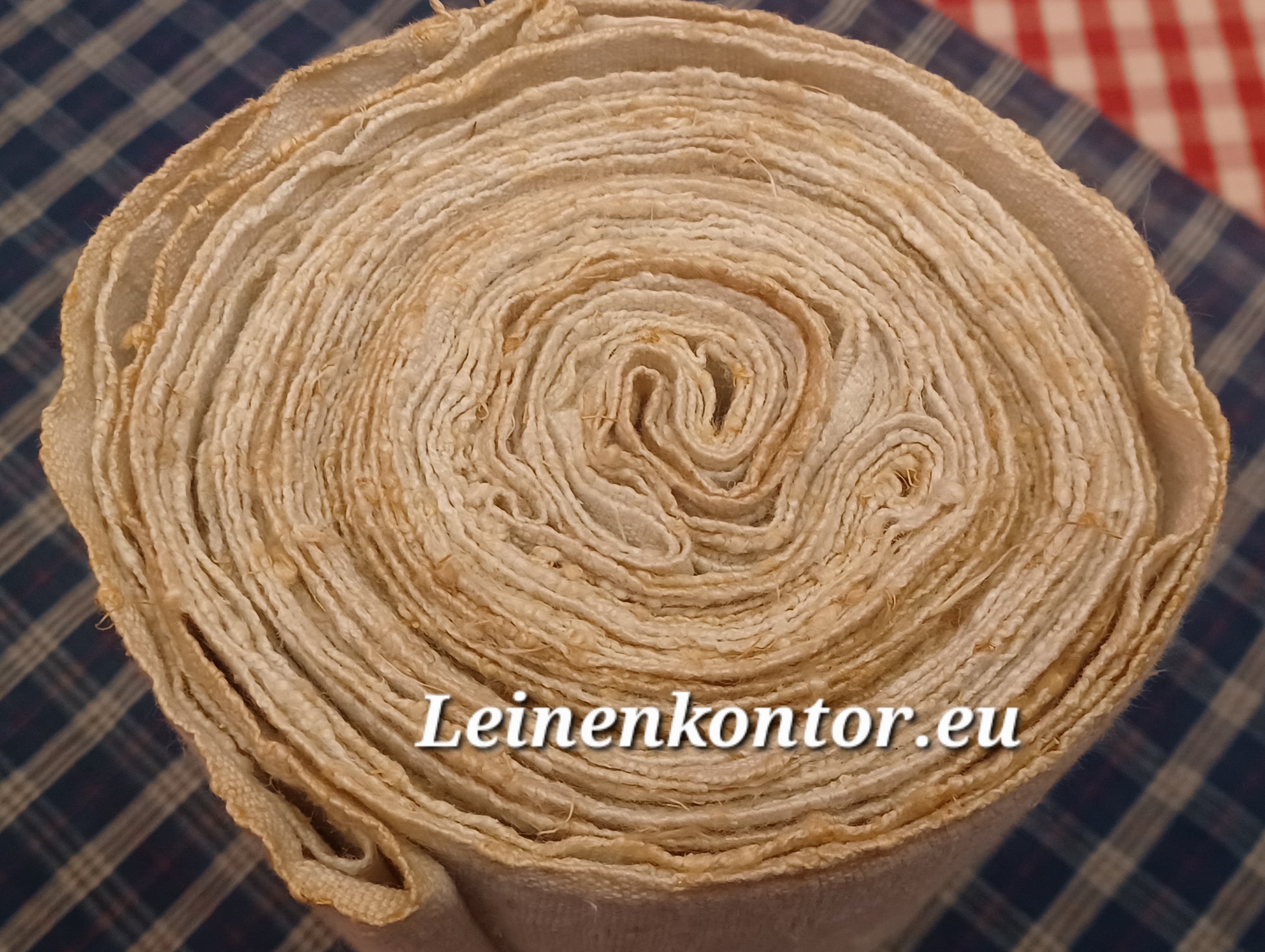 Leinenballen Ansicht gerollte Außenseite