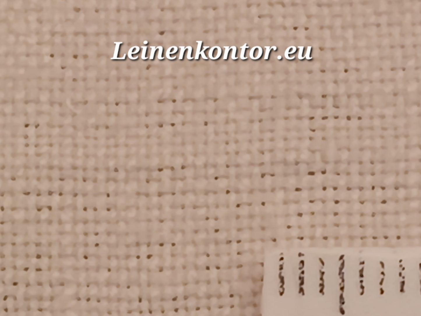 Leinenballen mit Millimeterskala 17 Fäden auf ein cm.