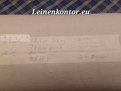Leinenballen mit Etikett (Beschreibung)