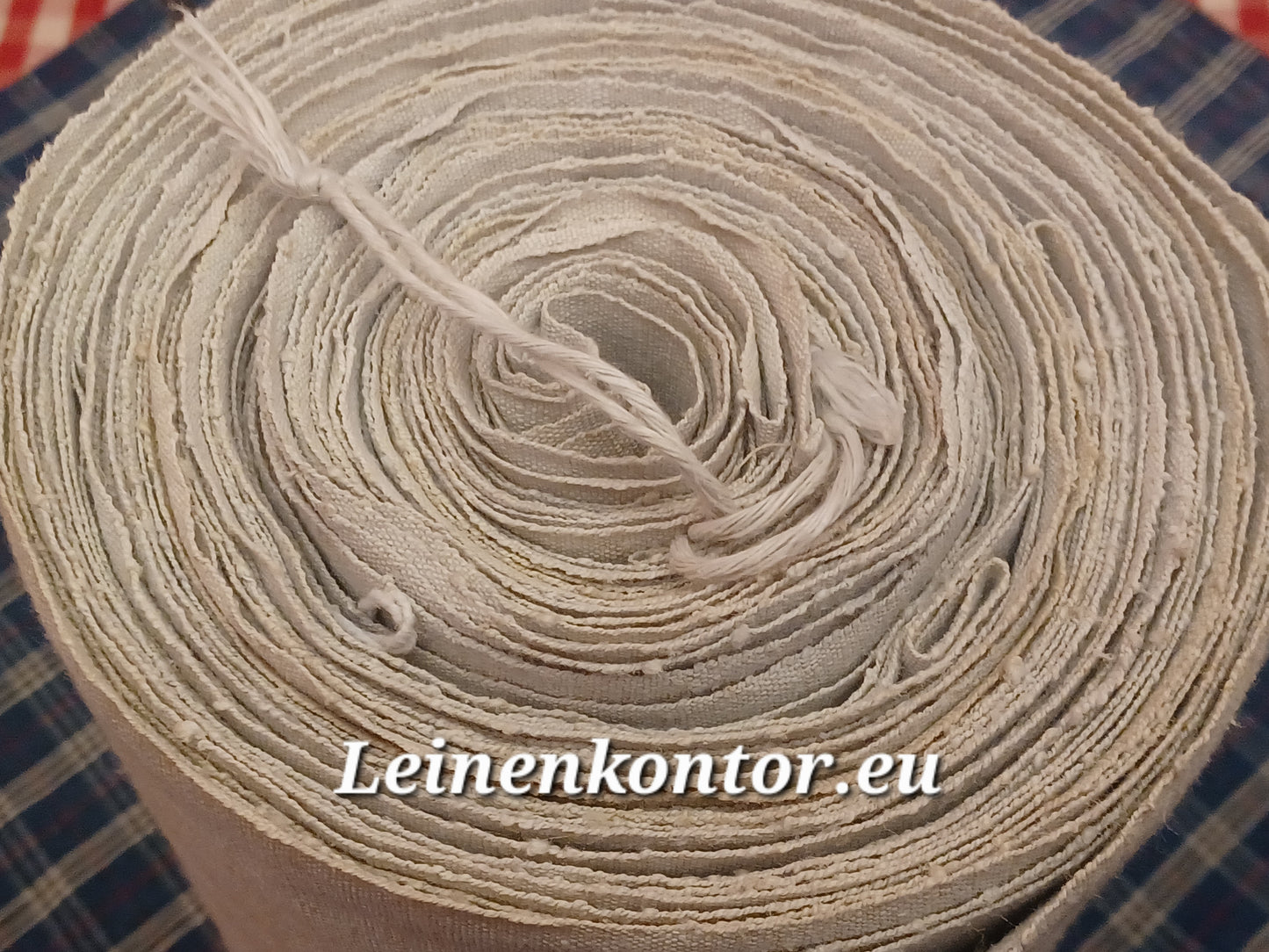 Leinenballen Ansicht gerollte Außenseite