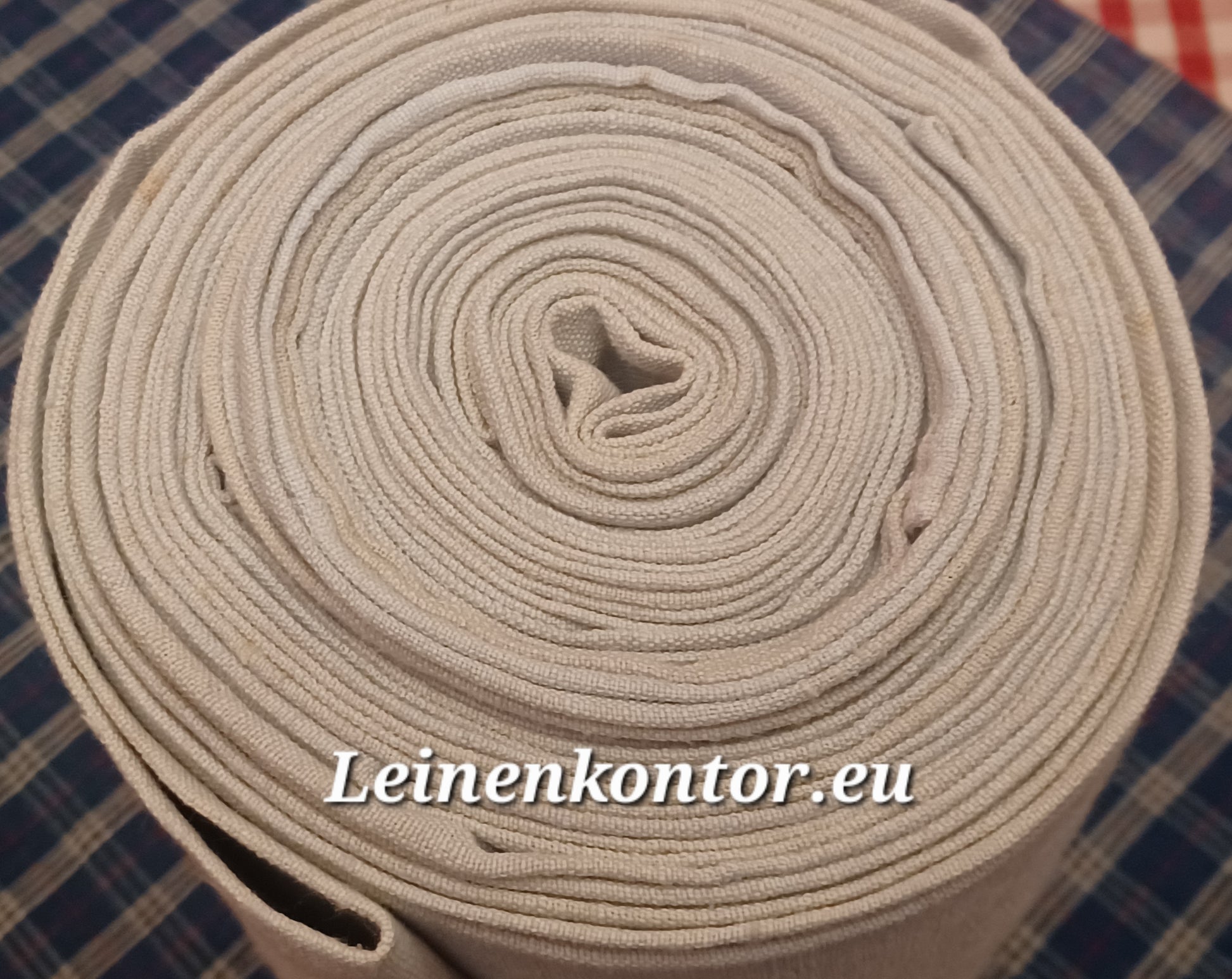 Leinenballen Ansicht gerollte Außenseite
