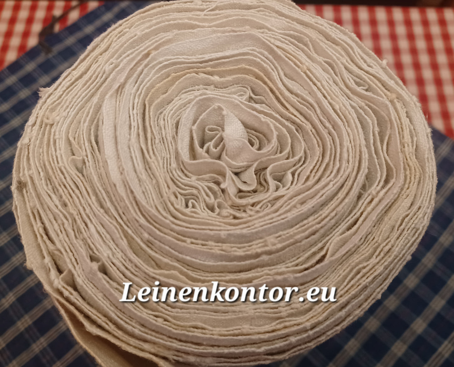 Leinenballen Ansicht gerollte Außenseite
