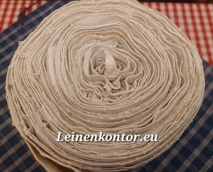 Leinenballen Ansicht gerollte Außenseite
