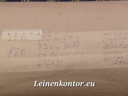 Leinenballen mit Etikett (Beschreibung)