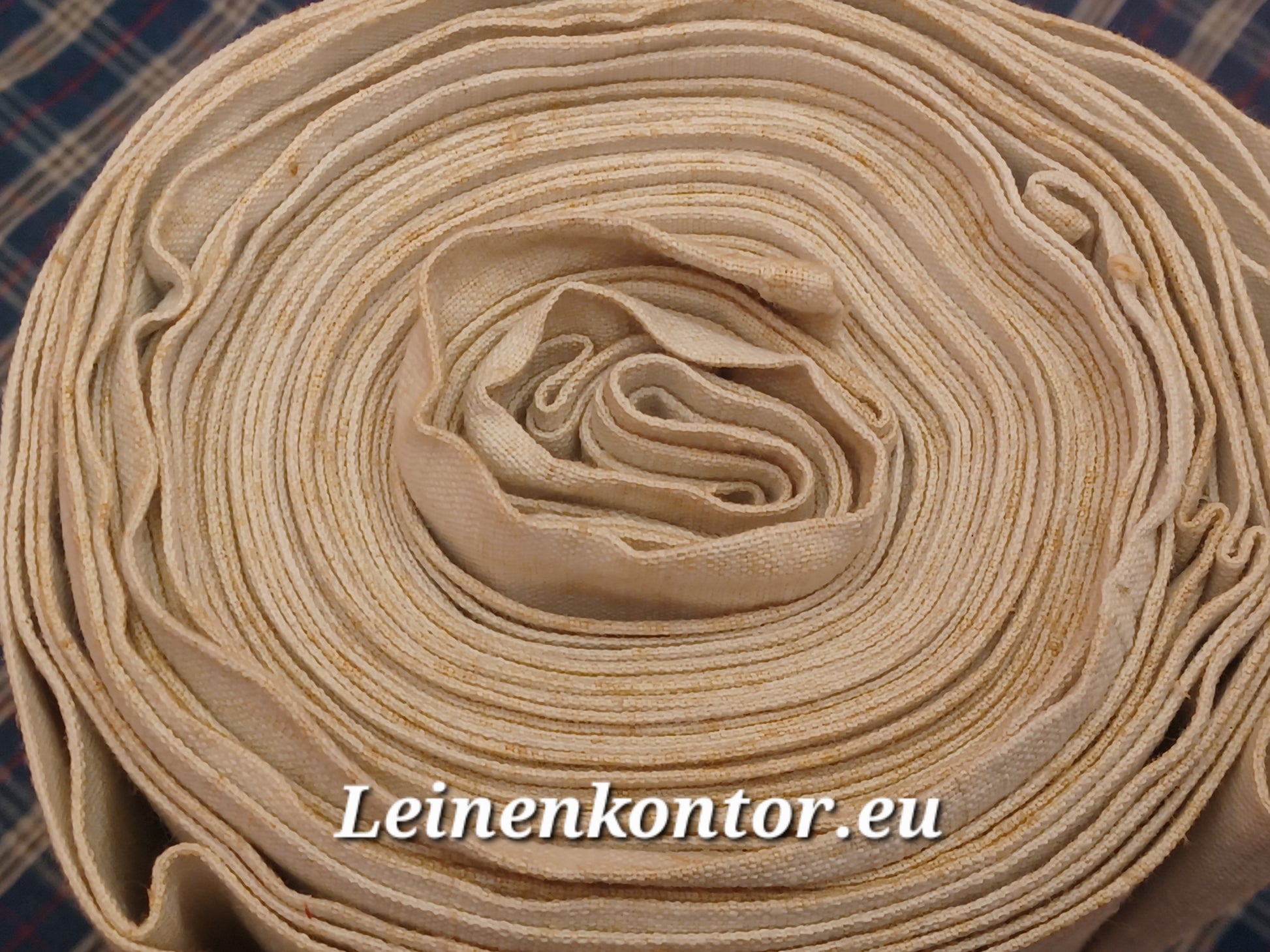 Leinenballen Ansicht gerollte Außenseite
