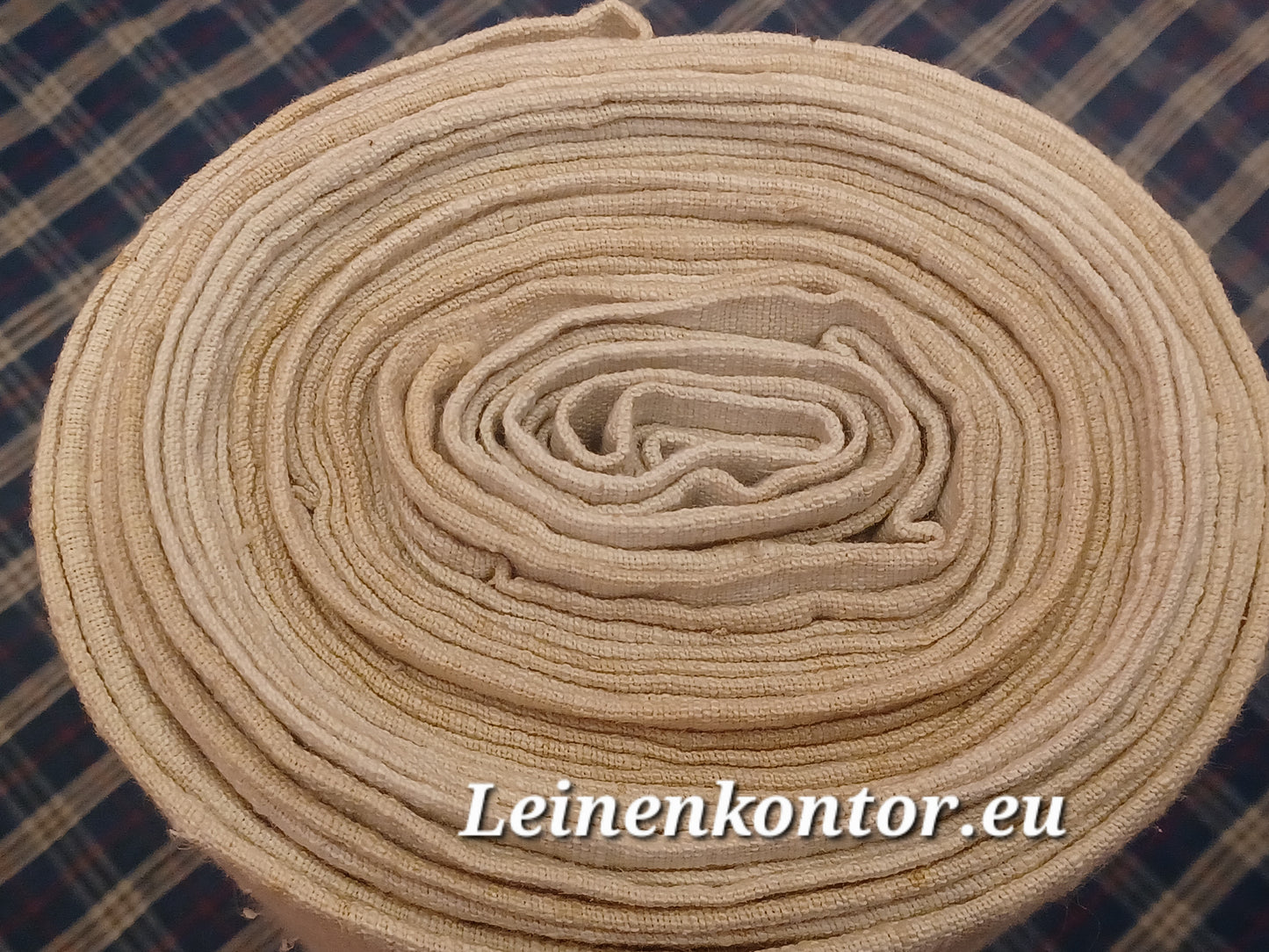 Leinenballen Ansicht gerollte Außenseite