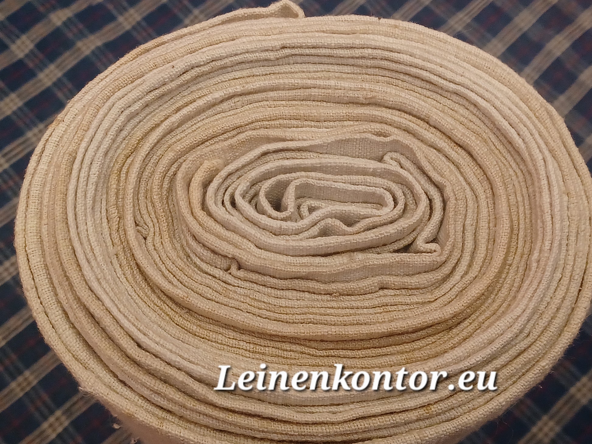 Leinenballen Ansicht gerollte Außenseite