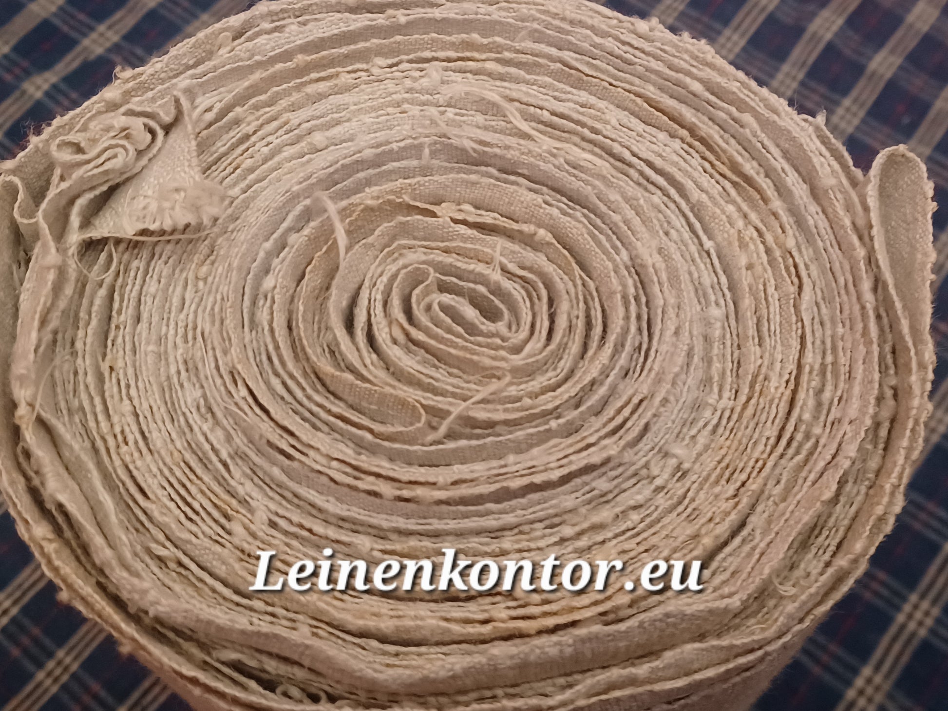 Leinenballen Ansicht gerollte Außenseite