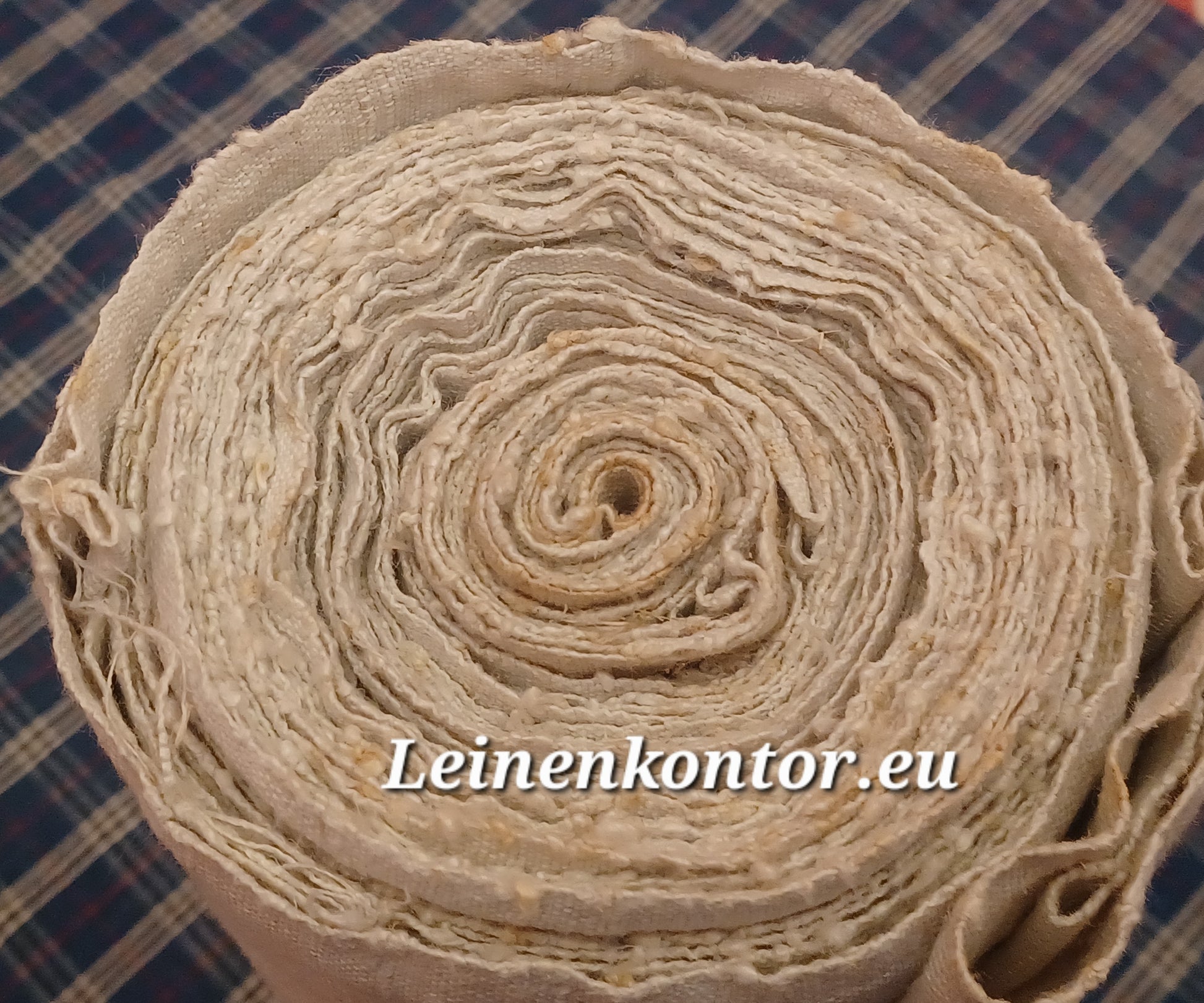 Leinenballen Ansicht gerollte Außenseite