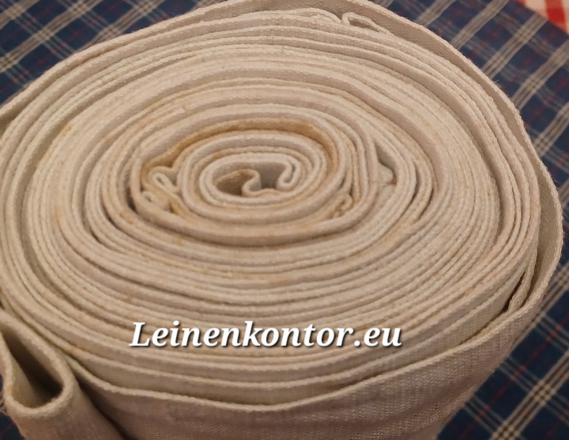 Leinenballen Ansicht gerollte Außenseite