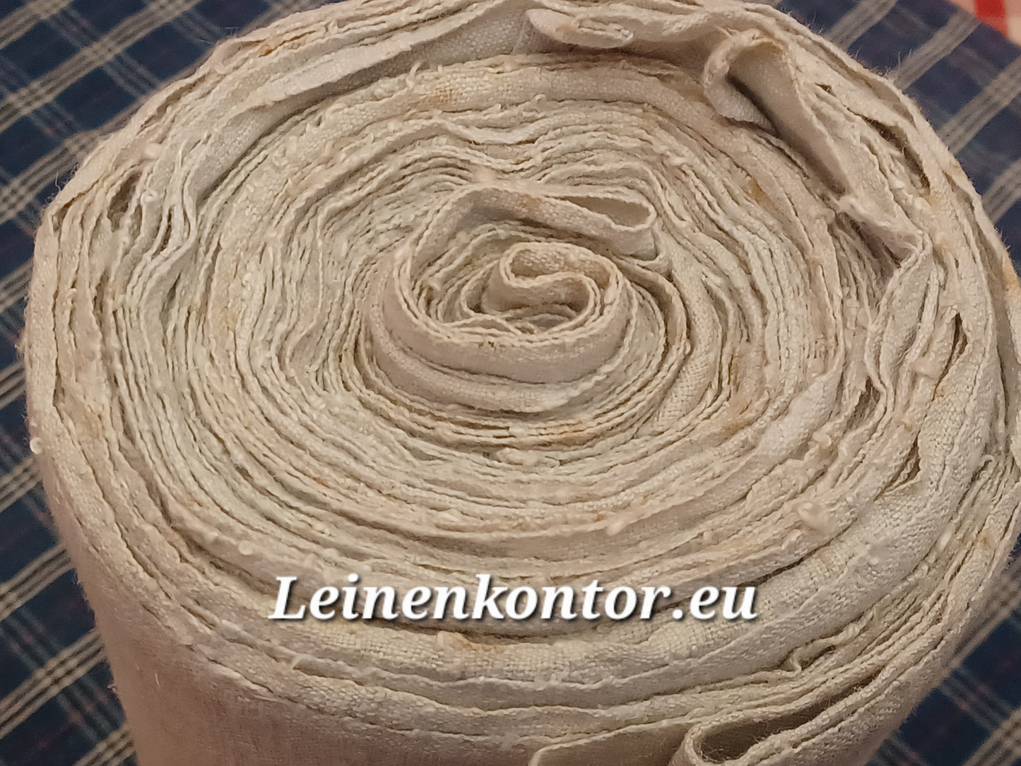 Leinenballen Ansicht gerollte Außenseite