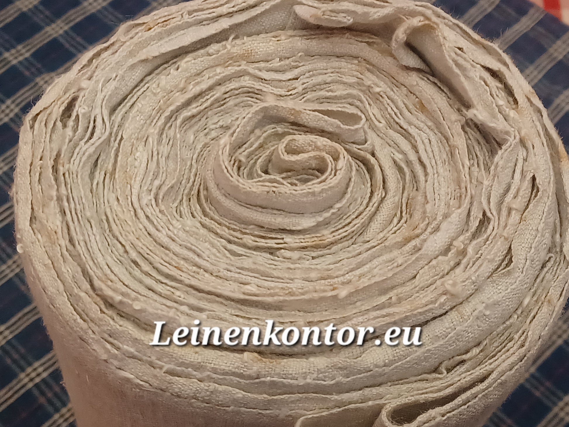 Leinenballen Ansicht gerollte Außenseite