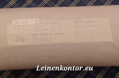 Leinenballen mit Etikett (Beschreibung)