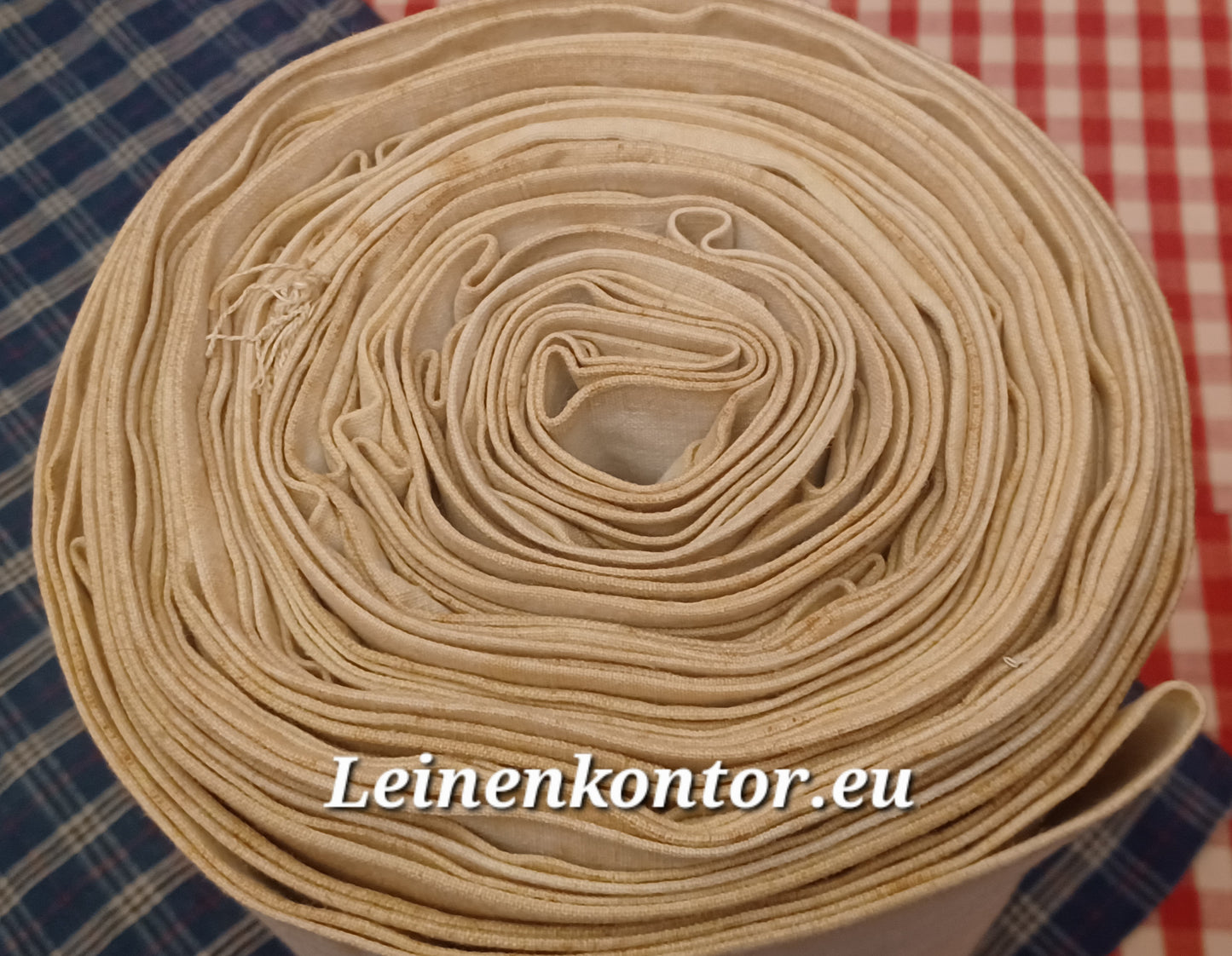 Leinenballen Ansicht gerollte Außenseite