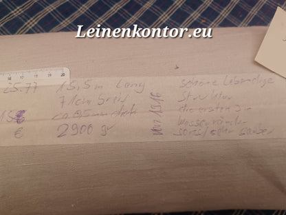 Leinenballen mit Etikett (Beschreibung)