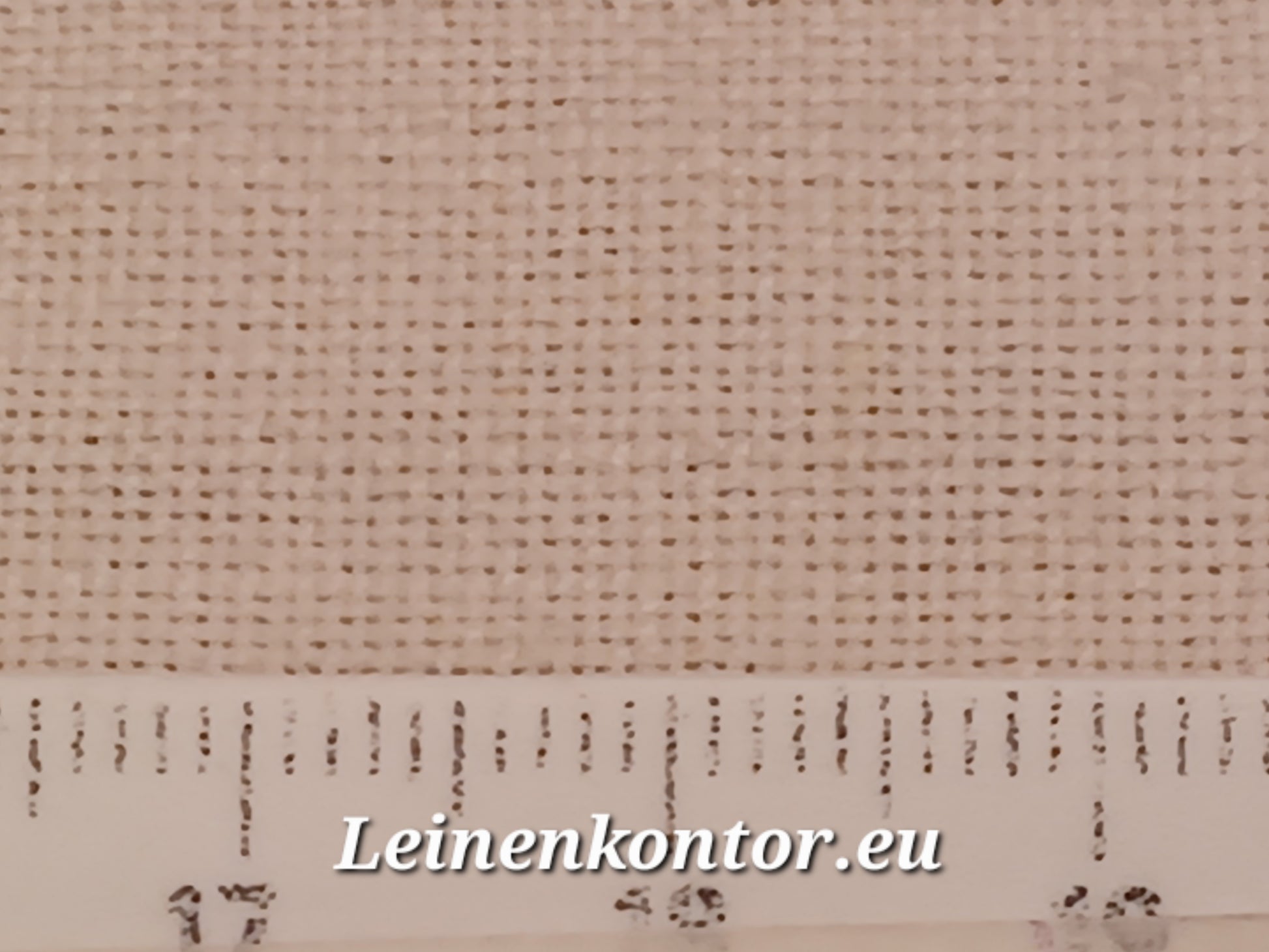 Leinenballen mit Millimeterskala 14 Fäden auf ein cm.