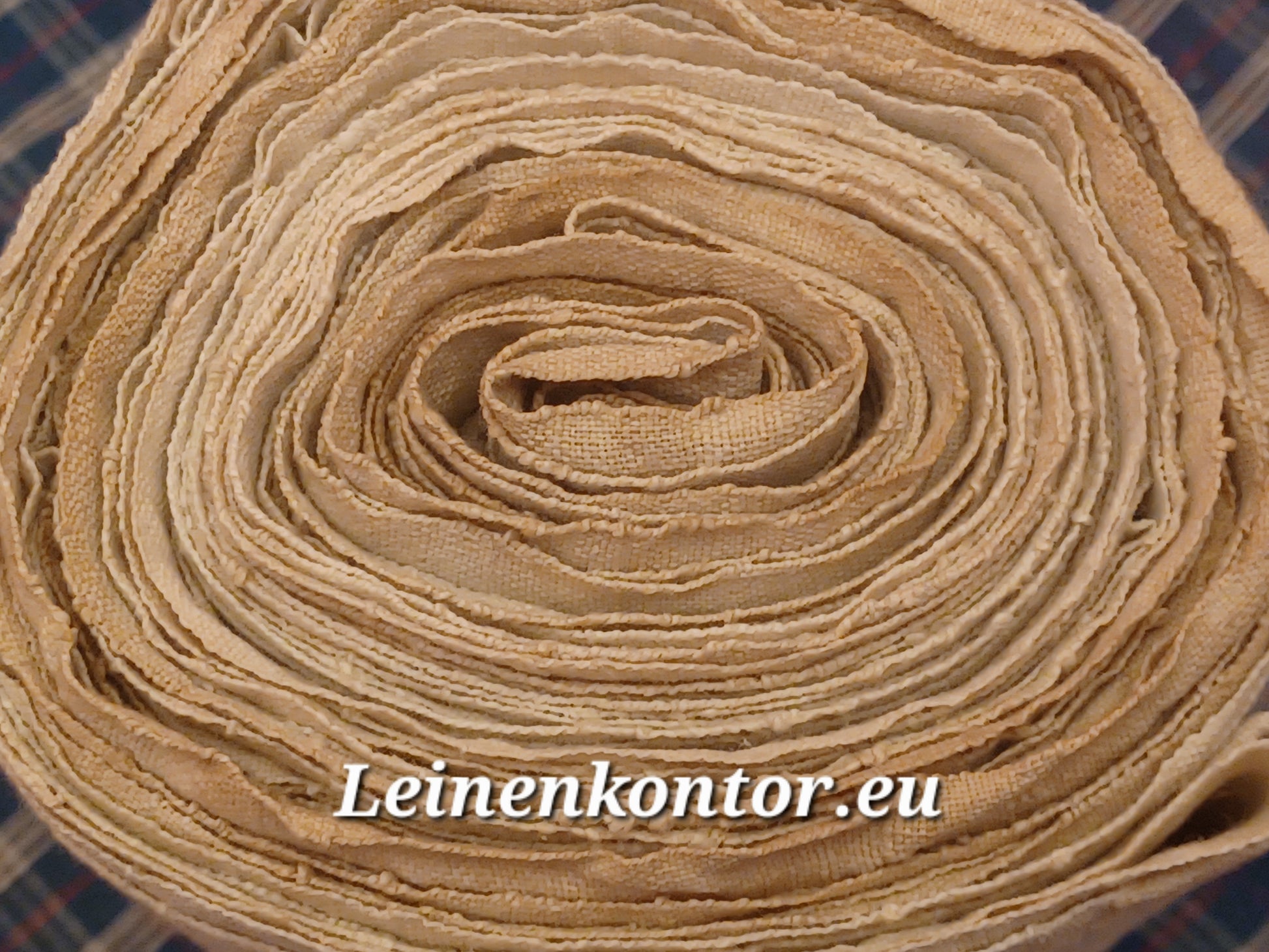 Leinenballen Ansicht gerollte Außenseite