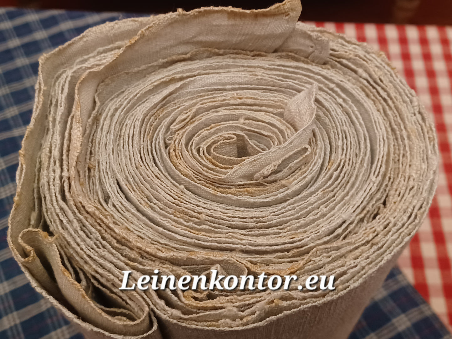 Leinenballen Ansicht gerollte Außenseite