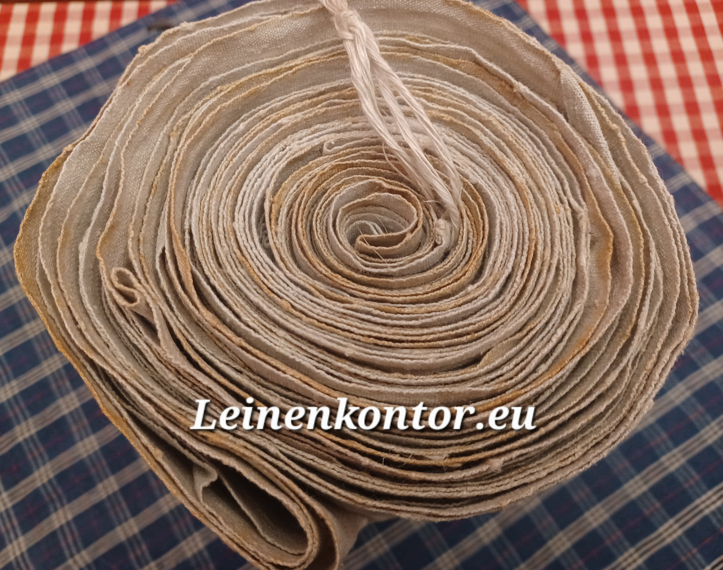 Leinenballen Ansicht gerollte Außenseite