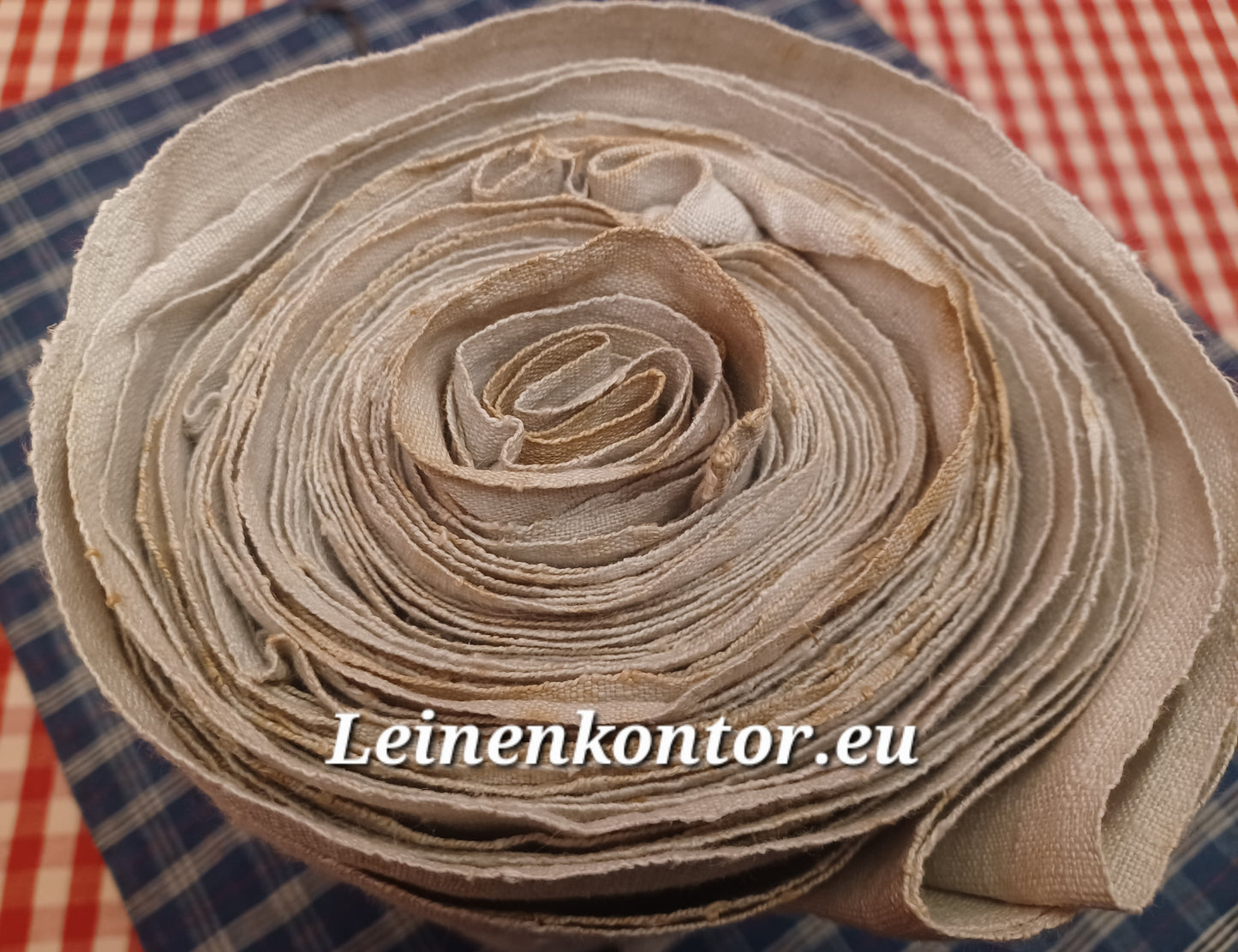 Leinenballen Ansicht gerollte Außenseite