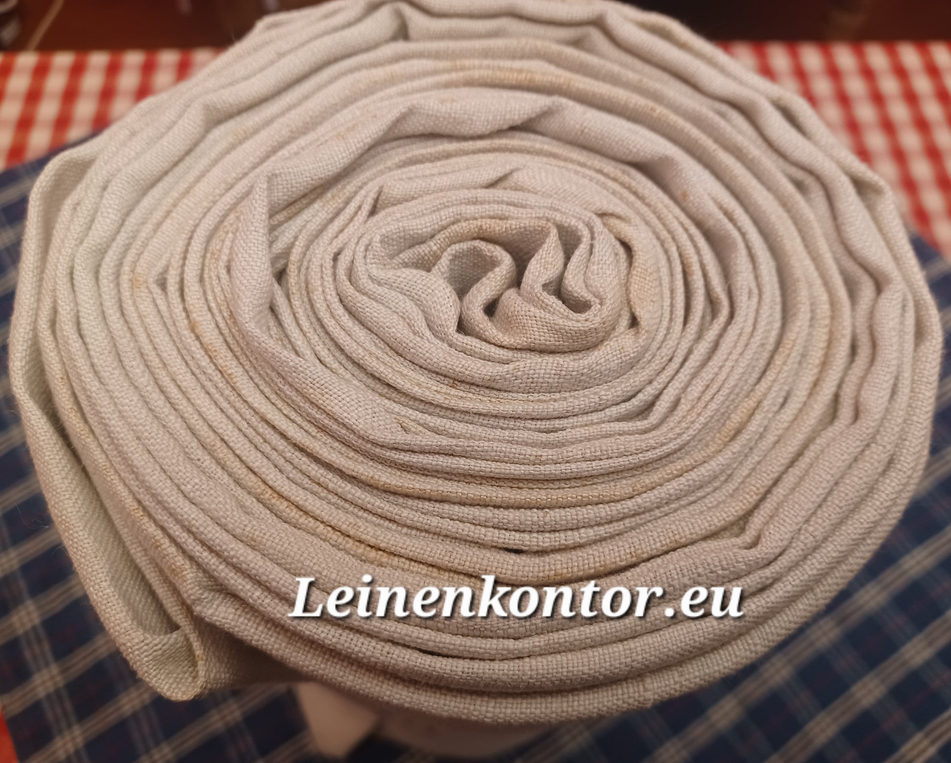 Leinenballen Ansicht gerollte Außenseite