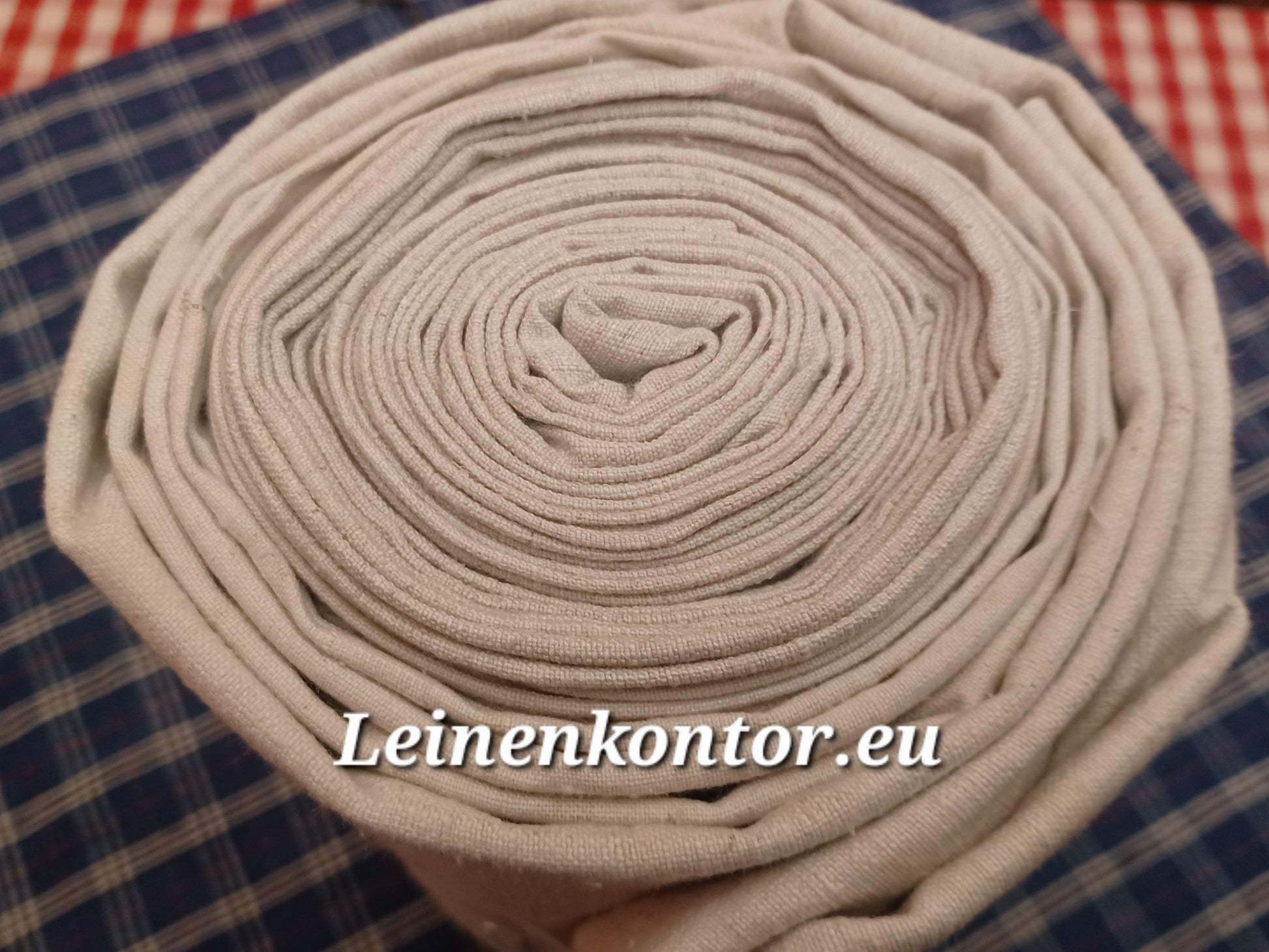 Leinenballen Ansicht gerollte Außenseite