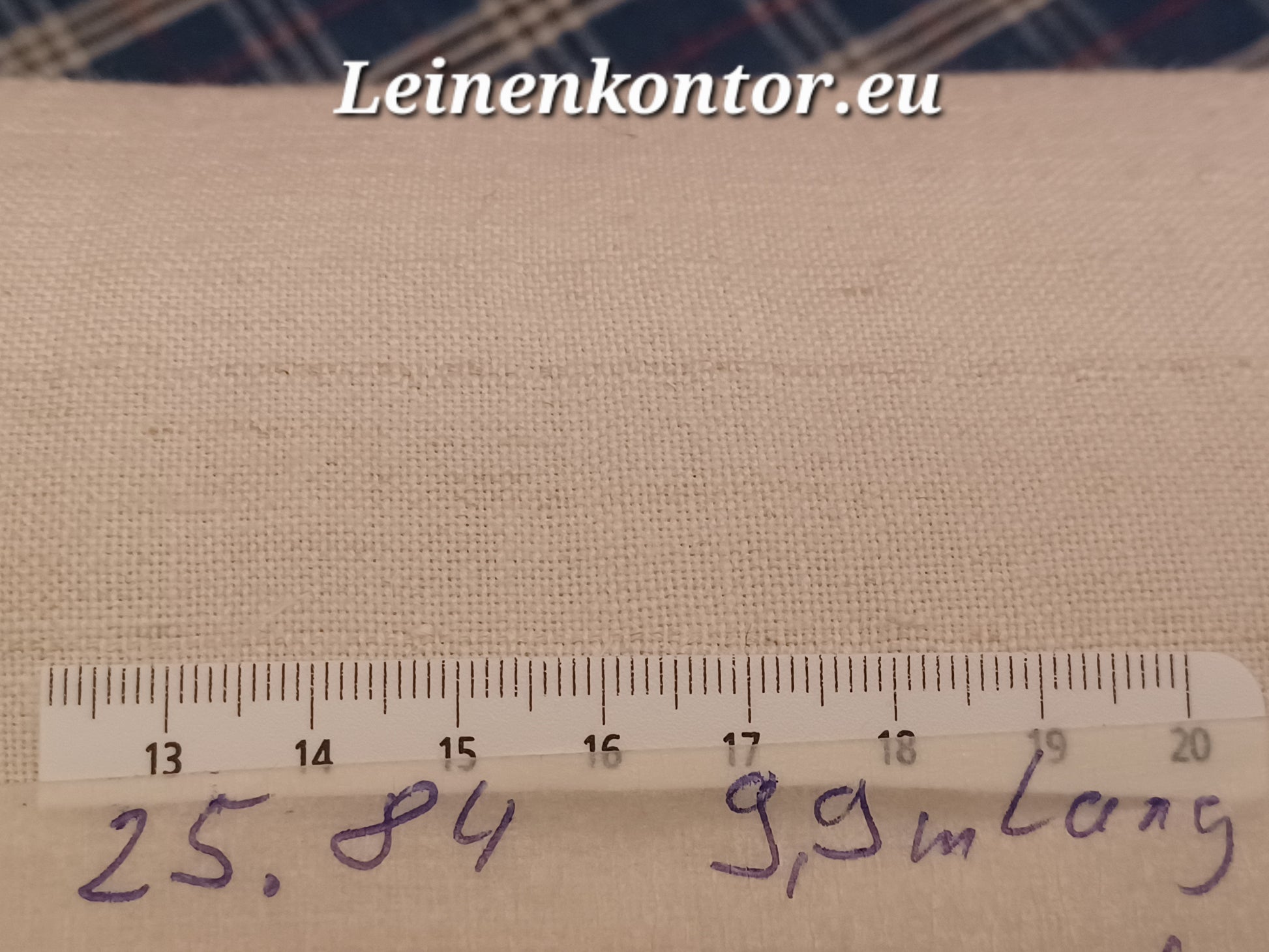 Leinenballen mit Millimeterskala 16 Fäden auf ein cm.