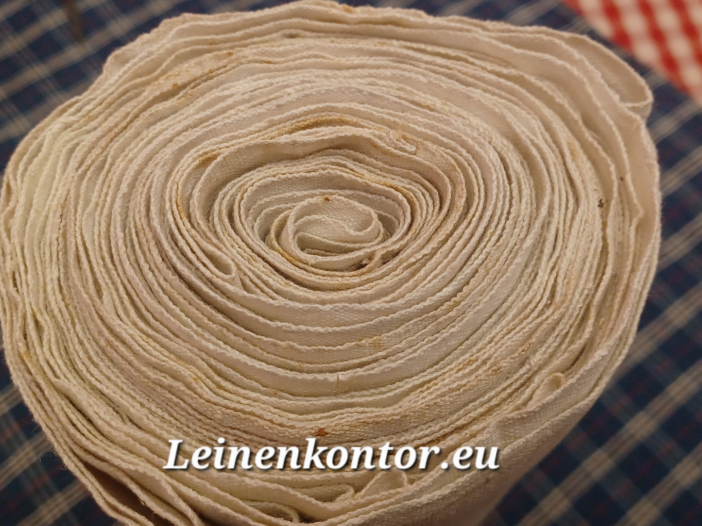 Leinenballen Ansicht gerollte Außenseite