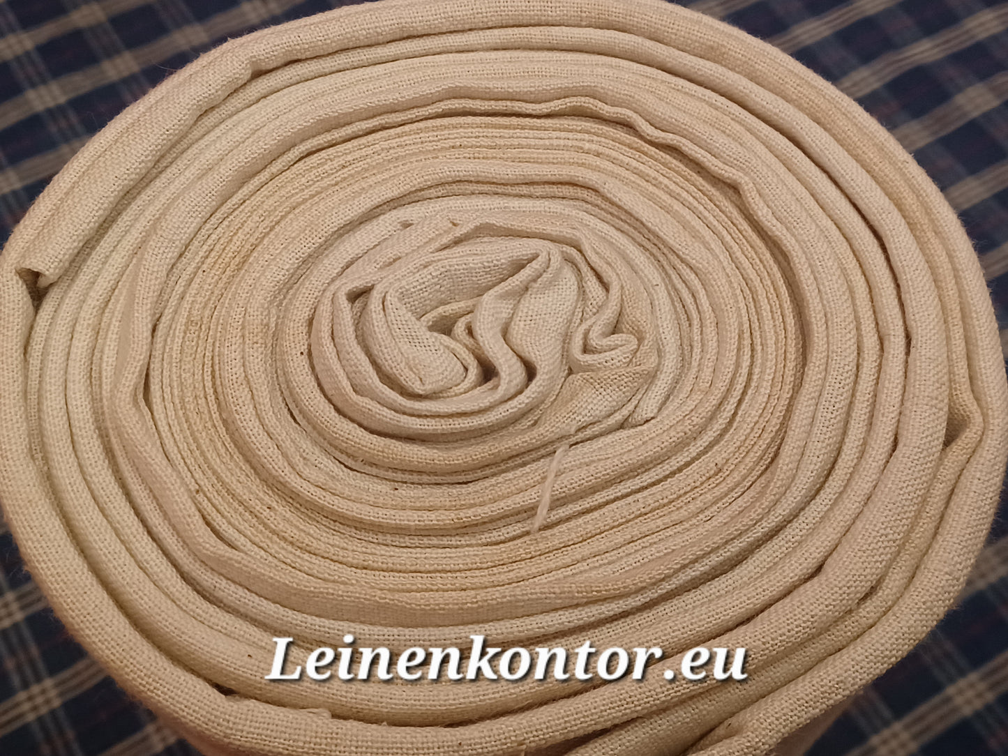 Leinenballen Ansicht gerollte Außenseite