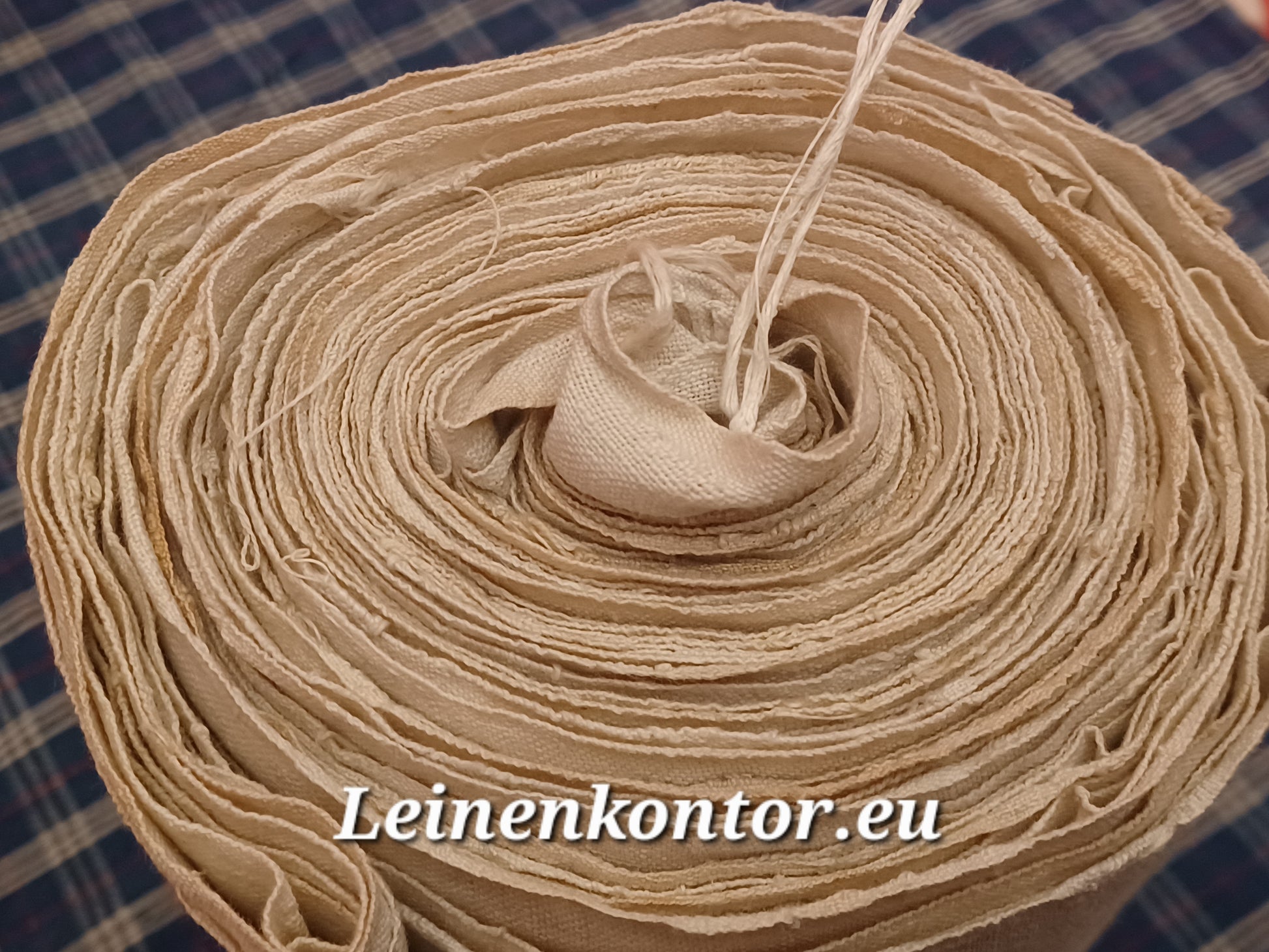 Leinenballen Ansicht gerollte Außenseite