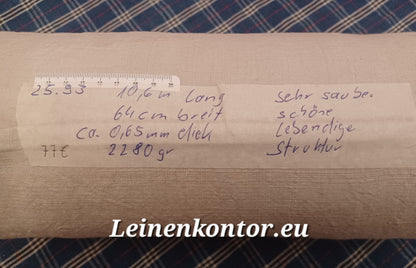 Leinenballen mit Etikett (Beschreibung)