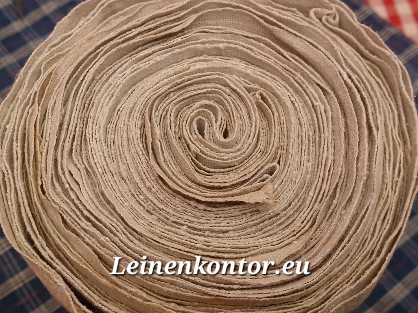 Leinenballen Ansicht gerollte Außenseite