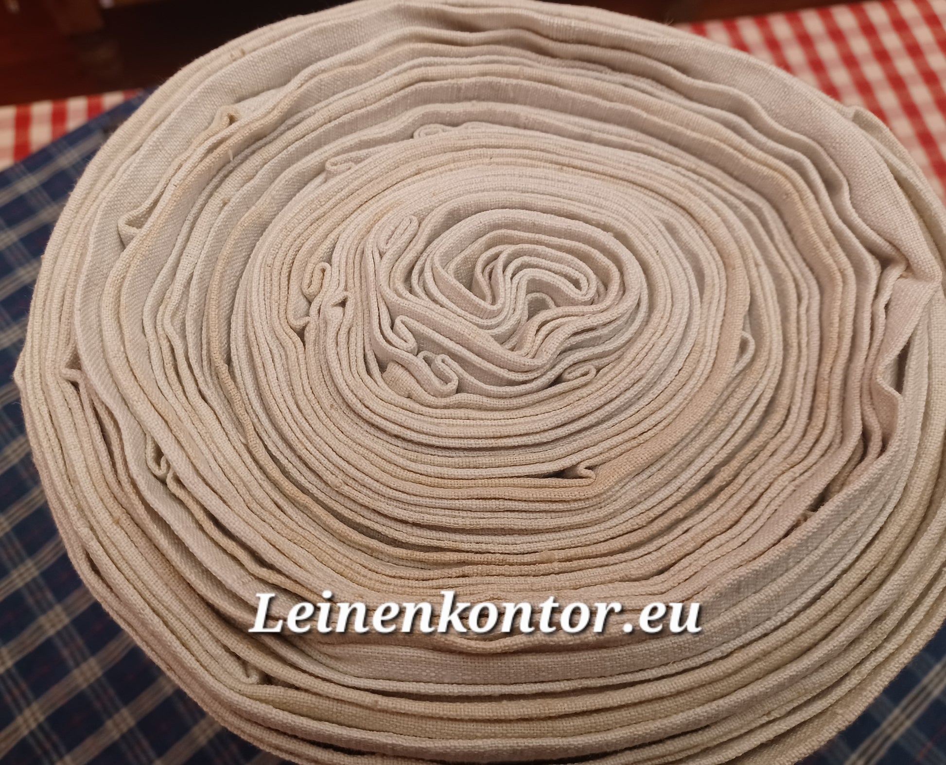 Leinenballen Ansicht gerollte Außenseite